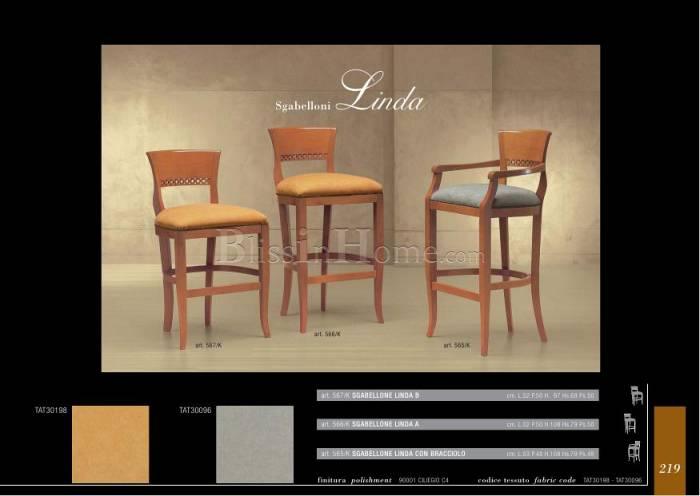Blu catalogo barski stol Linda 565/K